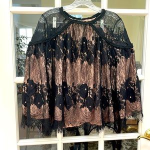 Ladies black lace top